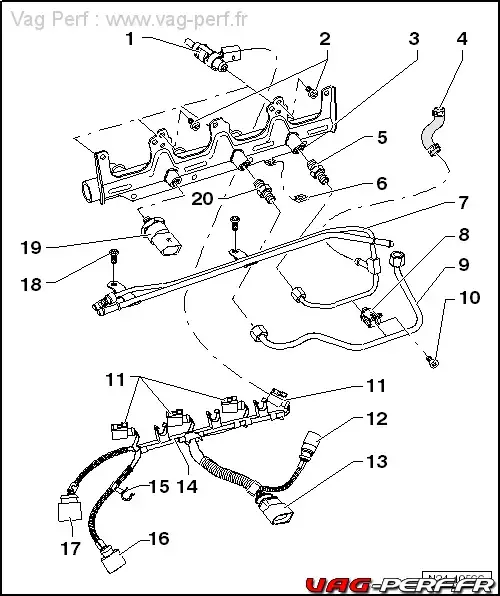 Lire la suite à propos de l’article Répartiteur de carburant ou Système d’injection directe sur 2.0 TFSI