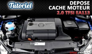 Lire la suite à propos de l’article Tutoriel Dépose du Cache Moteur 2.0 TFSI EA113 sur VW GOLF 6R et remplacement filtre à air