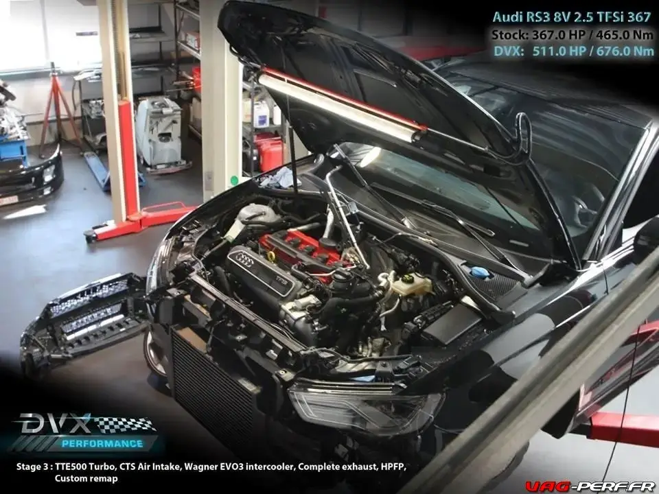 Lire la suite à propos de l’article Audi RS3 8V Stage III TTE500 By DVX Performance