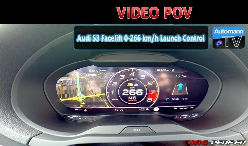 Lire la suite à propos de l’article 2017 Audi S3 Facelift (310hp) – 0-266 km/h Launch Control (60FPS)