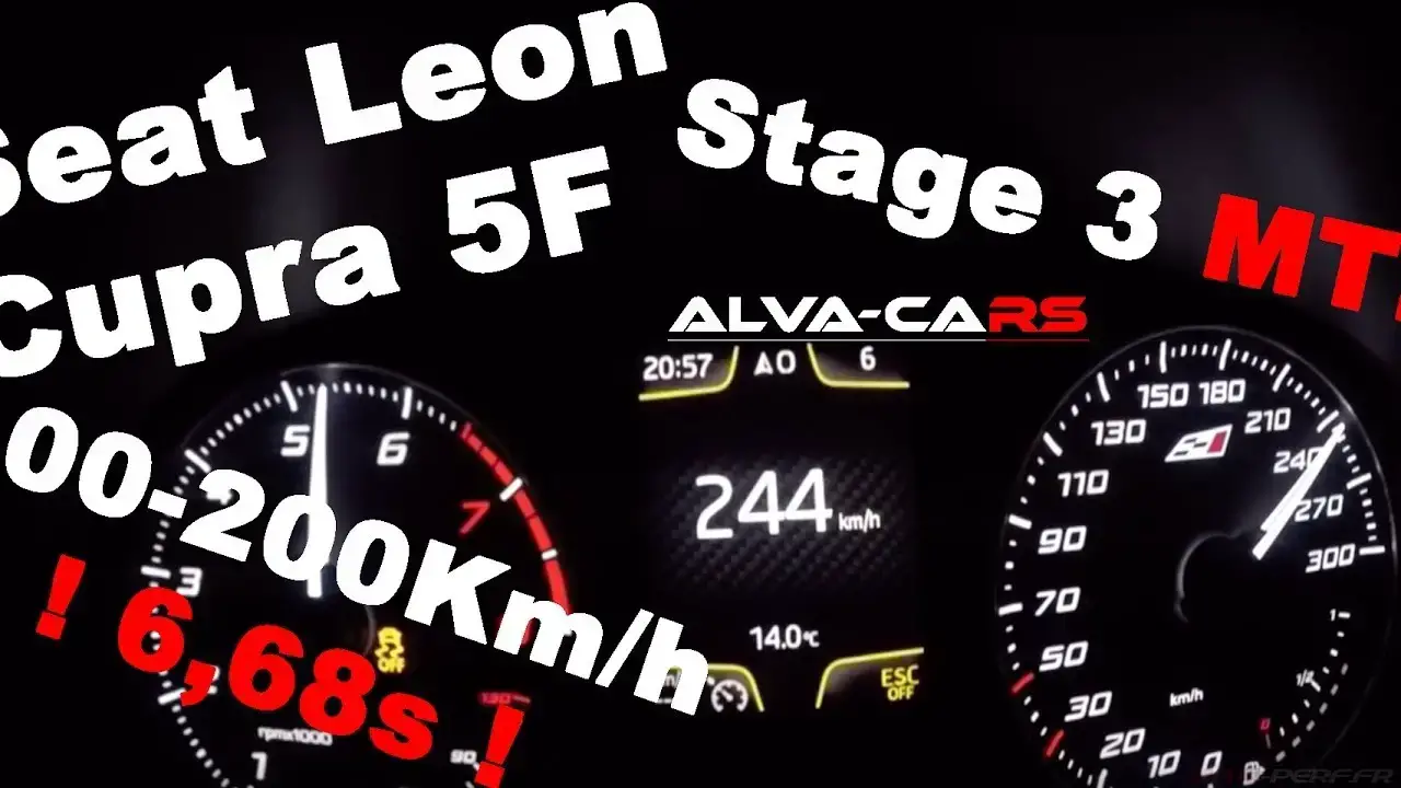 Lire la suite à propos de l’article ⭐Seat Leon Cupra 5F 540hp/620nm Stage 3 MTR TTE 525R 100-200km/h VBOX⭐