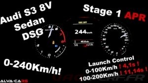 Lire la suite à propos de l’article ⭐Audi S3 8V Sedan DSG 370hp/510nm Stage 1 APR 0-240Km/h VBOX⭐