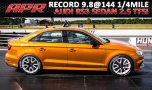 Lire la suite à propos de l’article APR est le premier faire passer la RS3 Sedan dans les 9secs avec cette Audi RS3 2018 2.5 TFSI : 9.8secs@144 1/4 mile