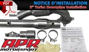 Lire la suite à propos de l’article Manuel PDF APR Descente de Turbo « 3” Turbo Downpipe » CD100013