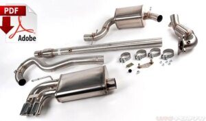 Lire la suite à propos de l’article Manuel PDF APR échappement VW GOLF 5 Gti et Audi A3 8P 3” Turbo-Back Exhaust System