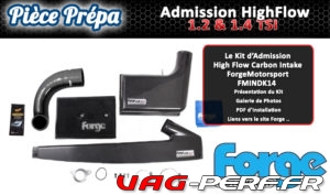 Lire la suite à propos de l’article L’Admission Forge Motorsport pour 1.2 TSI 1.4TSI 150cv 138cv « High Flow Carbon Intake » Audi A3 8v, Golf MK7, Seat Leon et Skoda 1.4.