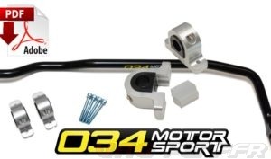 Lire la suite à propos de l’article Notice Pdf pour l’installation de la barre Stabilisatrice Avant et Ajustable 034Motosport pour chassis MQB Volkswagen Golf MK7 GTI et R (5G), Audi A3/S3/RS3 (8V) & TT/TTS/TTRS (8S)