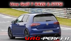 Lire la suite à propos de l’article Spyshots : Une Golf R équipée d’un moteur 2.5TFSI d’Audi RS3 ? La R420 pour 2018 ?