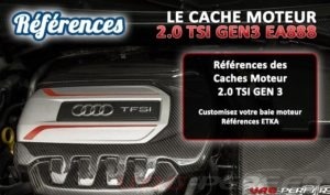 Lire la suite à propos de l’article Cache moteur VW / AUDI 2.0 TSI GEN3 EA888 : Personnalisez votre baie moteur (GOLF 7 GTI – AUDI S3 8V – S1 8X – TT 8J – LEON Cupra & SKODA Octavia VRS III)