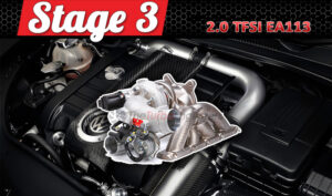 Lire la suite à propos de l’article Préparation moteur Stage 3 – 2.0 TFSI EA113 K04 avec turbos hybride