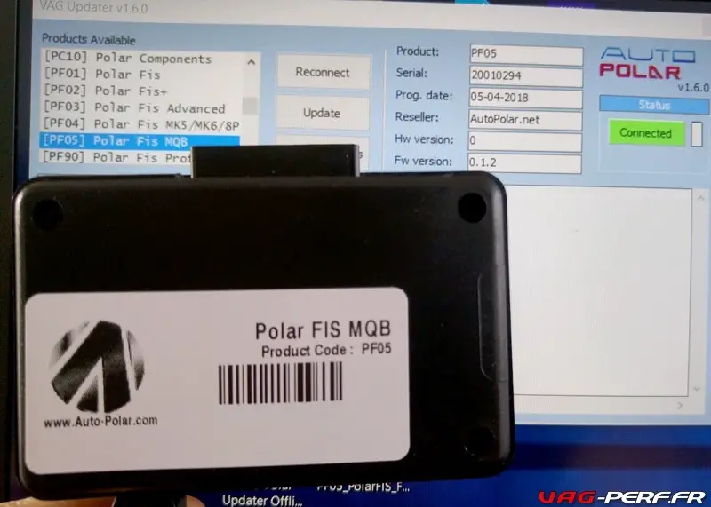 Lire la suite à propos de l’article Le Firmware du POLAR PF05 pour la Golf VII et dérivés MQB passe en version Alpha v0.1.4