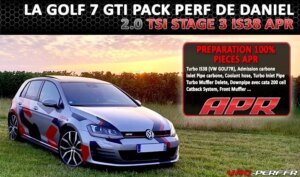 Lire la suite à propos de l’article 🏎💨 La Golf MK7 Gti Pack Performance de Daniel Atelier RetroSport APR : Stage 3 IS38 préparation 100% pièces APR