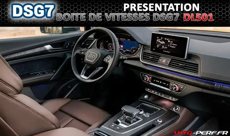 Lire la suite à propos de l’article Présentation de la boite de vitesses DSG7/DL501 0B5 : 7 RAPPORTS POUR GROS MOTEURS LONGITUDINAUX AUDI