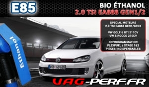 Lire la suite à propos de l’article Le moteur 2.0 TSI EA888 GEN1/GEN2 et l&rsquo;utilisation du bio éthanol. Reprogrammation FlexFuel, Conseils essentiels