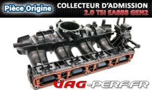 Lire la suite à propos de l’article Le collecteur d’Admission du moteur 2.0 TSI EA888 (VW GOLF 6 Gti, Scirocco …) : problème connu, référence ETKA du nouveau collecteur