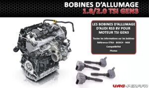 Lire la suite à propos de l’article Bobines d’allumage Audi RS3 pour moteurs VW 1.8/2.0 TSI Gen3 EA888