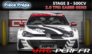 Lire la suite à propos de l’article Comment obtenir 500cv sur la VW Golf 7R sans se ruiner et sans rincer le moteur 2.0 TSI EA888 GEN3