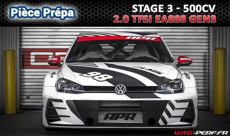 Lire la suite à propos de l’article Comment obtenir 500cv sur la VW Golf 7R sans se ruiner et sans rincer le moteur 2.0 TSI EA888 GEN3