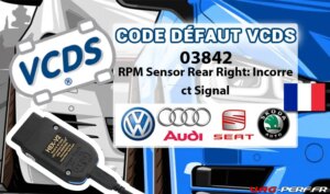 Lire la suite à propos de l’article Code Défaut – 03842 RPM Sensor Rear Right: Incorrect Signal