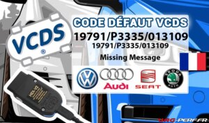 Lire la suite à propos de l’article Code Défaut – 19791/P3335/013109 Turbo Charger Control Module 1: Missing Message