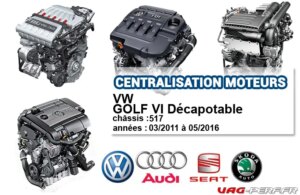 Lire la suite à propos de l’article Liste des moteurs sur VW GOLF VI Décapotable 03/2011 à 05/2016