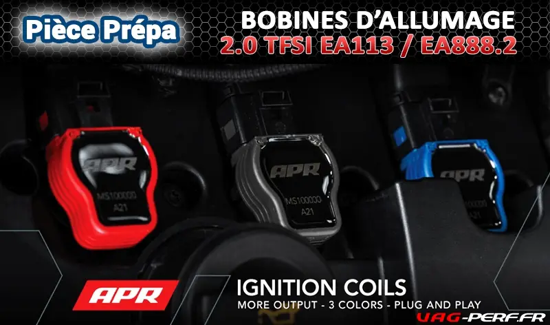 Lire la suite à propos de l’article Les bobines renforcées APR pour moteur 2.0 TFSI EA113 et 2.0 TSI EA888.2