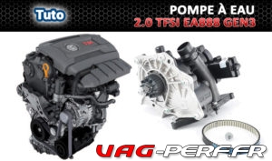 Lire la suite à propos de l’article Comment remplacer la pompe à eau et le boîtier de calorstat sur VW GOLF 7 GTI 2.0 TSI EA888.3?