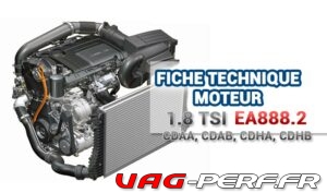 Lire la suite à propos de l’article Fiche moteur – 1.8 TSI (EA888 GEN2) – CDAA, CDAB, CDHA, CDHB
