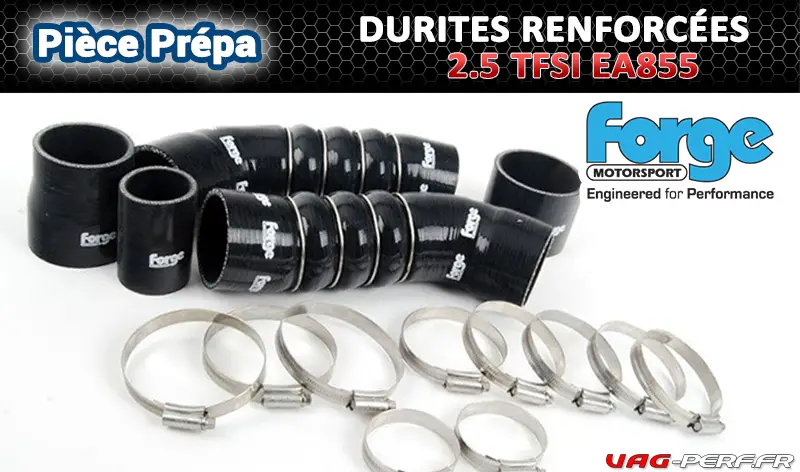 Lire la suite à propos de l’article Durites Silicones circuit de suralimentation – Audi TTRS & Audi RS3 – 2.5 TFSI – FMKTTTRS – Forge