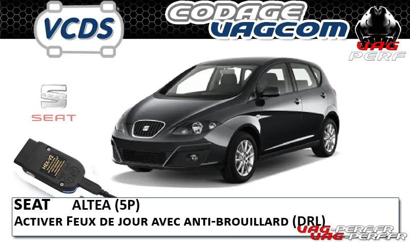 Lire la suite à propos de l’article SEAT Altea (5P) – Activer Feux de jour avec anti-brouillard (DRL)