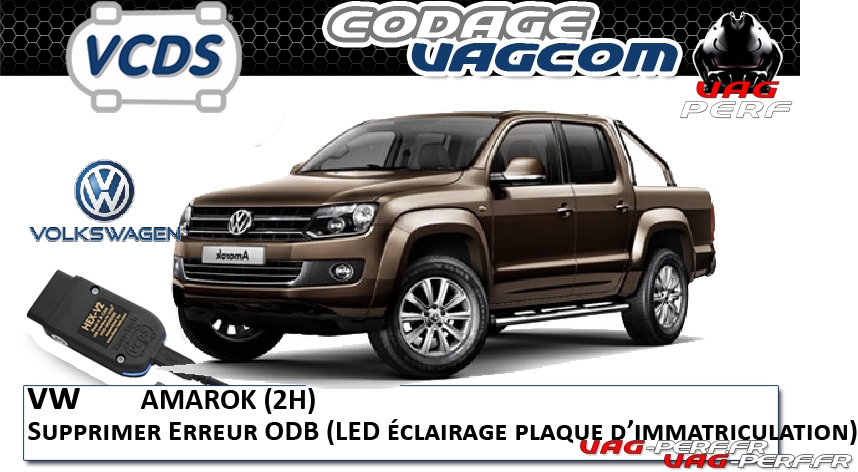 You are currently viewing VW Amarok (2H) – Supprimer Erreur ODB (LED éclairage plaque d’immatriculation)