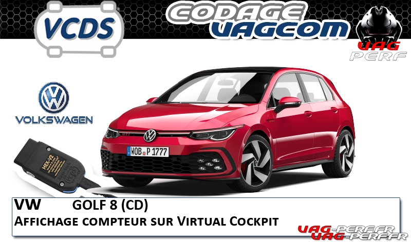 You are currently viewing VW Golf 8 (5H) – Affichage compteur sur Virtual Cockpit