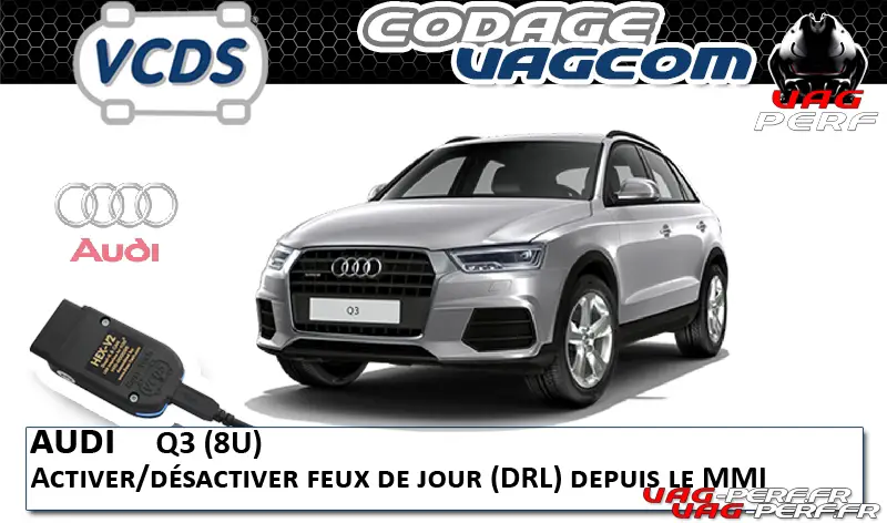 Lire la suite à propos de l’article Audi Q3 (8U) – Activer/désactiver feux de jour (DRL) depuis le MMI