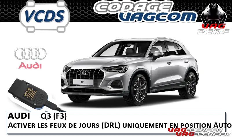Lire la suite à propos de l’article Audi Q3 (F3) – Activer les feux de jours (DRL) uniquement en position Auto