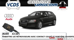Lire la suite à propos de l’article Audi A3 (8P) – Rabattre les rétroviseurs avec le contact coupé et une portière ouverte – ( Codage VAGCOM )