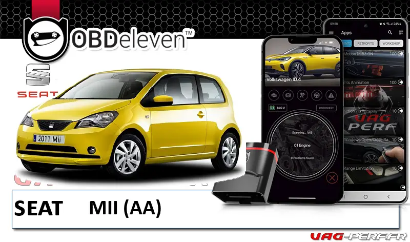 Lire la suite à propos de l’article OBDEleven sur Seat Mii : liste des possibilités de codages, d’activations et de fonctions ( lecture des codes défaut …)