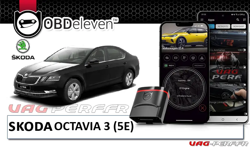 Lire la suite à propos de l’article Skoda Octavia MK3 (5E) et OBDEleven : liste des possibilités ( codages, lecture des codes défaut …)