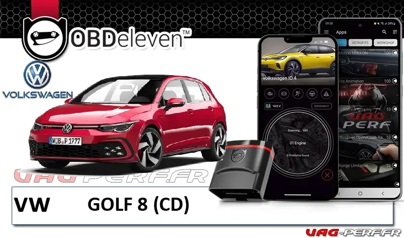 Lire la suite à propos de l’article La VW Golf MK8 (2020+) et le module OBDEleven : possibilités, activations de fonctions cachées …