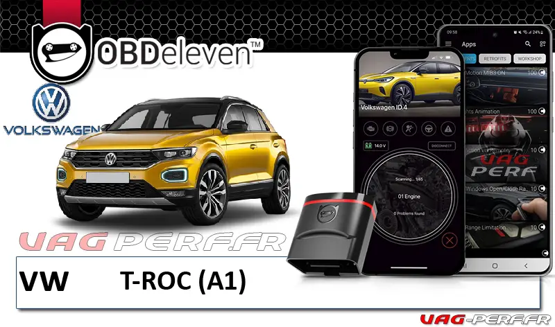 Lire la suite à propos de l’article OBDEleven et Volkswagen T-Roc : la liste des fonctions / activations / possibilités de codages …