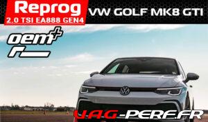 Lire la suite à propos de l’article Reprogrammation moteur Racingline / OEM+ pour VW GOLF 8 Gti 245cv – 2.0 TSI EA888 GEN4