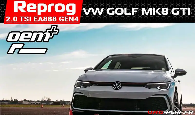 Lire la suite à propos de l’article Reprogrammation moteur Racingline / OEM+ pour VW GOLF 8 Gti 245cv – 2.0 TSI EA888 GEN4