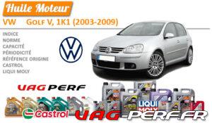 Lire la suite à propos de l’article Huile de vidange moteur – VW Golf V, 1K1 (2003-2009)
