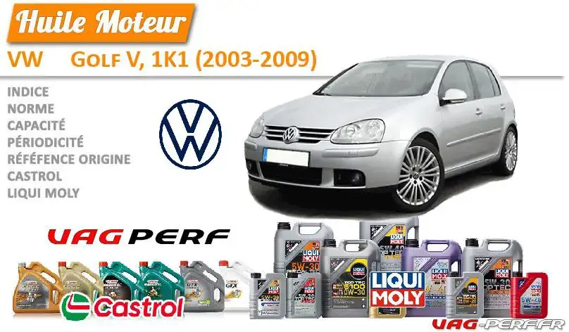 Lire la suite à propos de l’article Huile de vidange moteur – VW Golf V, 1K1 (2003-2009)