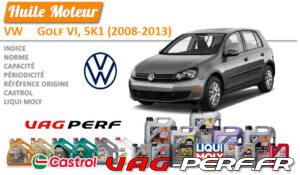 Lire la suite à propos de l’article Huile de vidange moteur – VW Golf VI Variant , AJ5 (2009-2013)