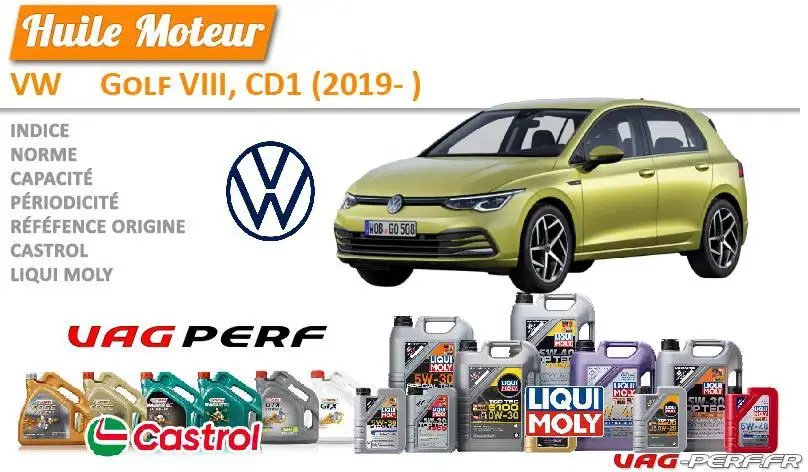 Lire la suite à propos de l’article Huile de vidange moteur – VW Golf VIII, CD1 (2019- )