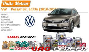 Lire la suite à propos de l’article Huile de vidange moteur – VW Passat B7, 3C/36 (2010-2015)