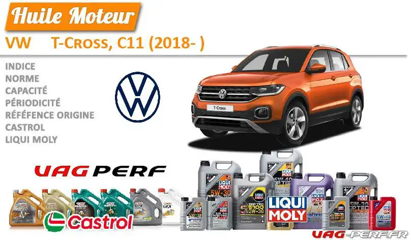 You are currently viewing Huile de vidange moteur – VW T-Cross, C11 (2018- )