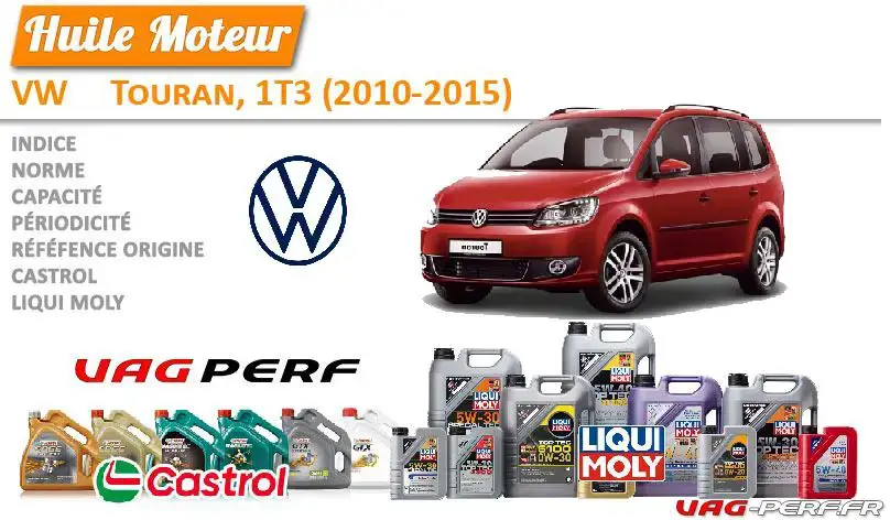 Lire la suite à propos de l’article Huile de vidange moteur – VW Touran, 1T3 (2010-2015)