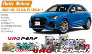 Lire la suite à propos de l’article Huile de vidange moteur – Audi Q3, RS Q3, F3 (2018- )