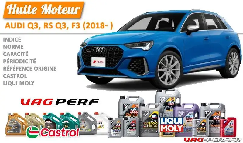 Lire la suite à propos de l’article Huile de vidange moteur – Audi Q3, RS Q3, F3 (2018- )